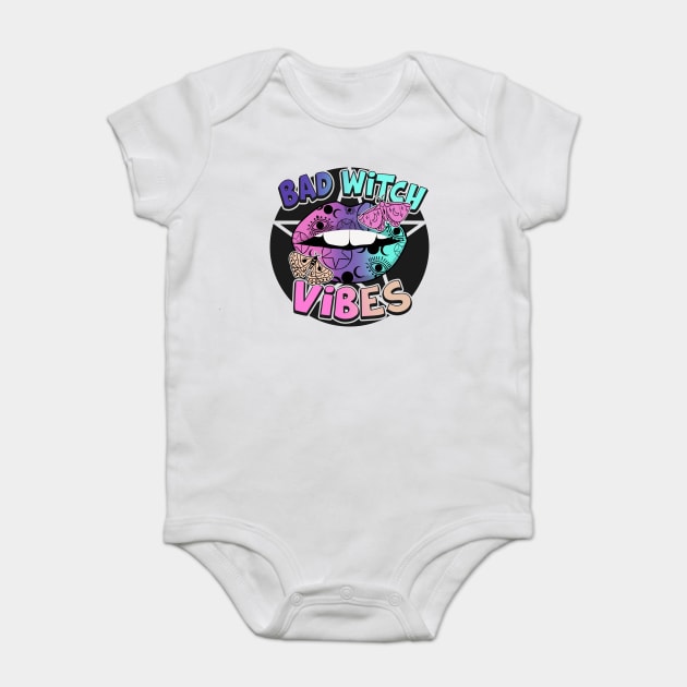 BAD WITCH VIBES - HALLOWEEN Baby Bodysuit by Prinyos